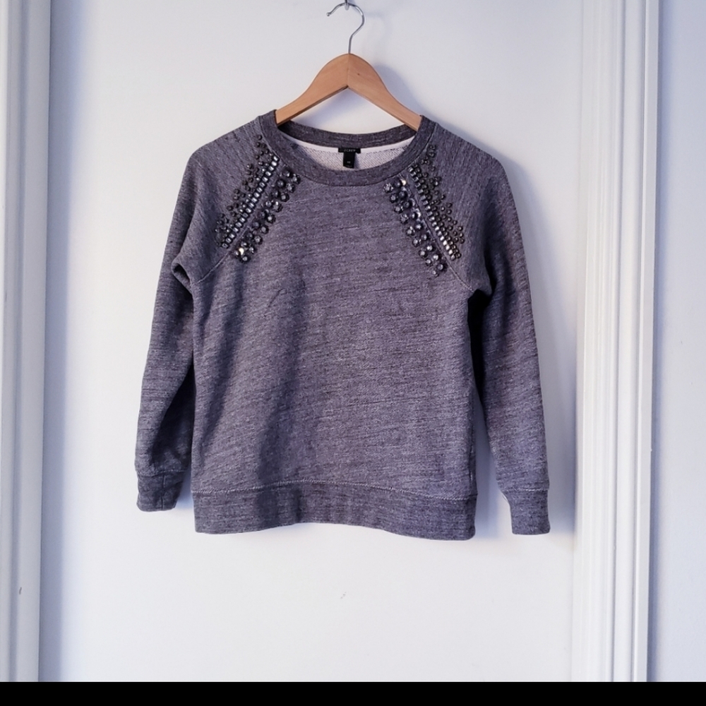 J. Crew Gray Bling Sweater Sz XS